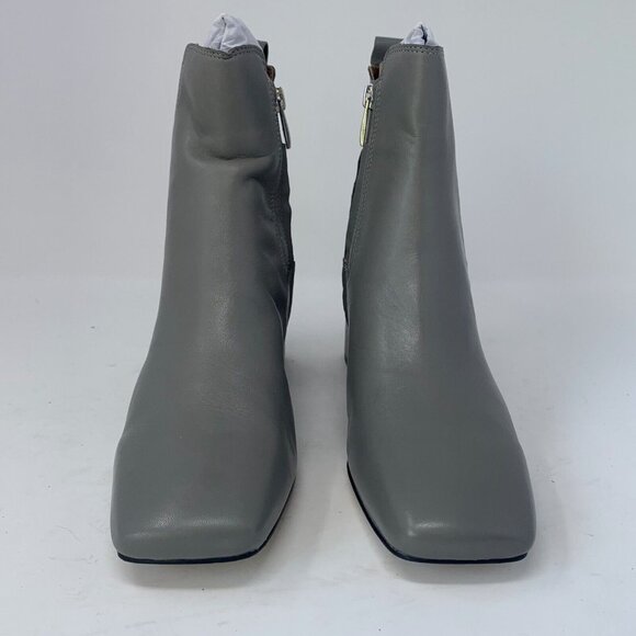Franco Sarto L-Waxton H7349L3 Chelsea Boots Women 7 W Gray Leather Side Zip 0745 - Picture 3 of 10
